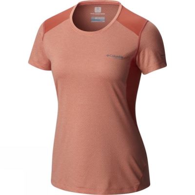 Camisa Columbia Titan Ice Manga Corta Mujer - Naranjas / Coral - Chile ZUR183092